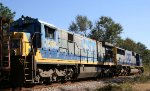 CSX 7088 earns her keep on a ballast train